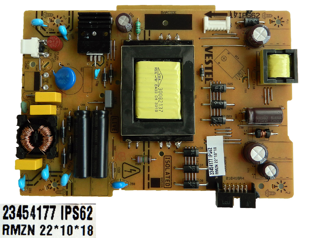 LCD modul zdroj VESTEL 23454177 / SMPS BOARD 17IPS62R4