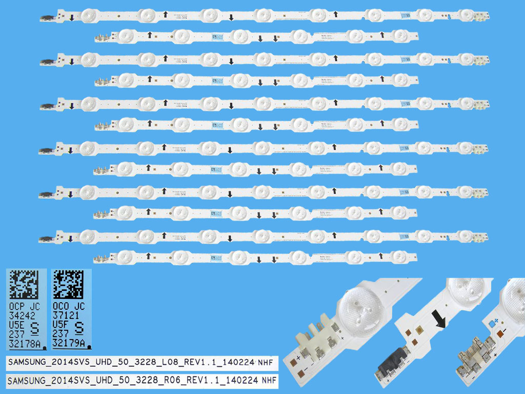 LED podsvit 1030mm sada Samsung celkem 12 pásků / LED Backlight BN96-32178A + BN96-32179A LM41-00106E + LM00106F