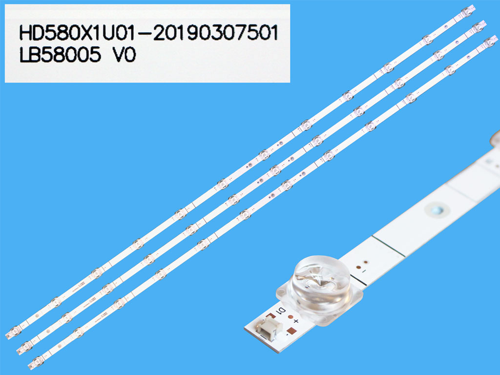 LED podsvit 1100mm sada Hisense celkem 3 kusy / LED Backlight 1100mm  LB58005 / LB58006 HD580X1U01-2019072901