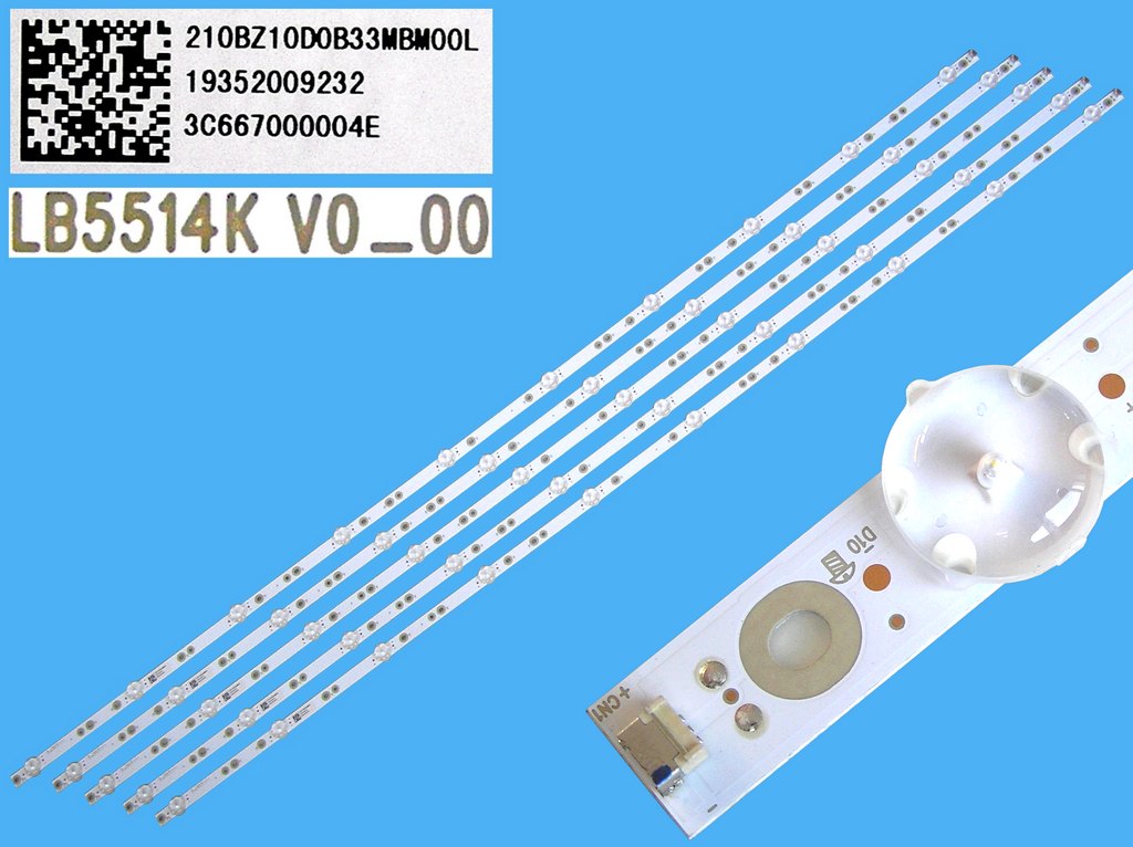 LED podsvit 1100mm sada Philips LB45514 V0_00 celkem 5 pásků / DLED TOTAL ARRAY  LB45514K V0_02 / 705TLB455B33MBM00L / 210BZ10D0B33MBM00L