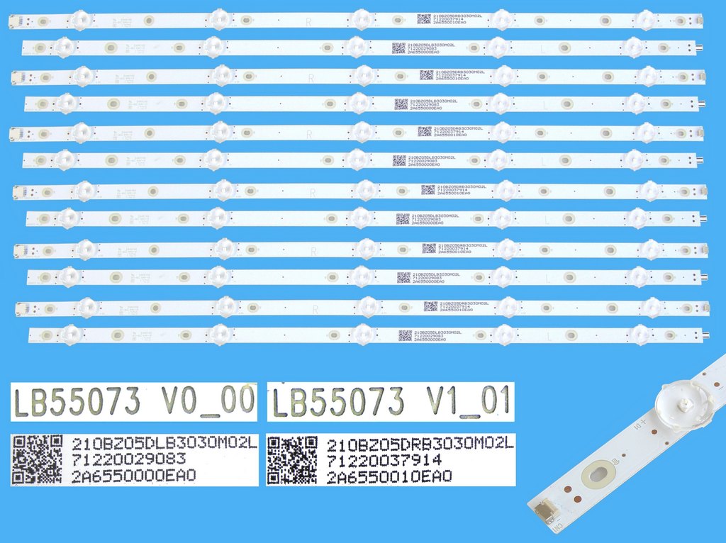 LED podsvit 1112mm sada Philips celkem 12 pásků / LED Backlight Assy LB55073V0-00 + LB55073V1-01
