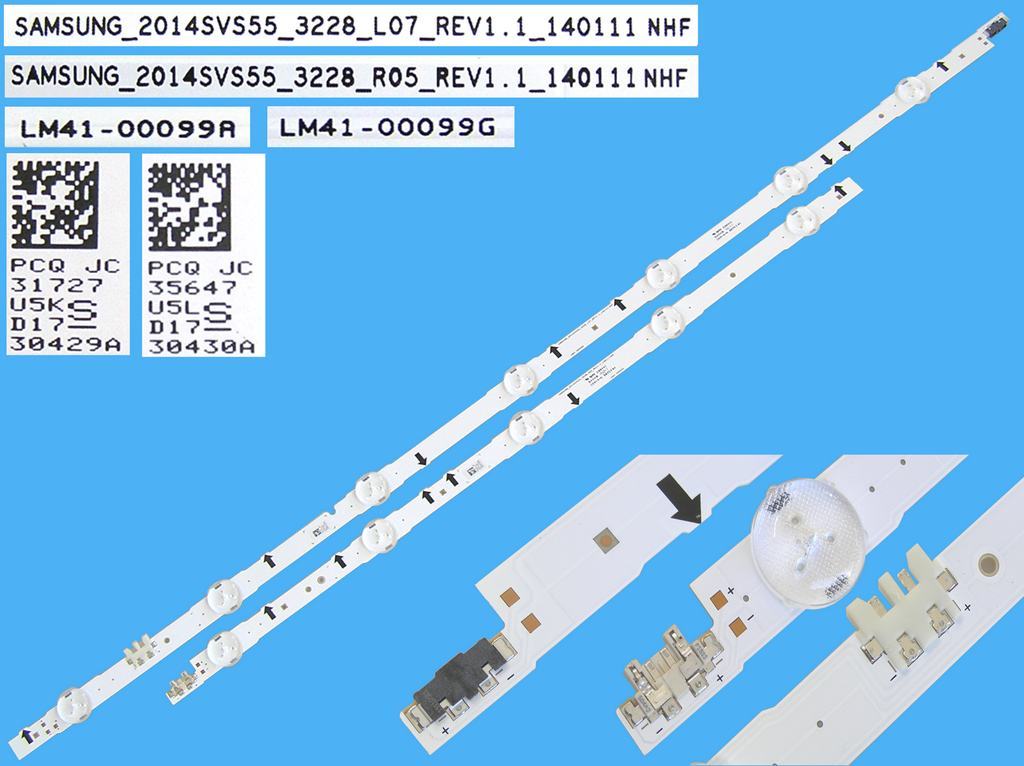 LED podsvit 1158mm sada Samsung 12 LED BN96-30429A + BN96-30430A / LED Backlight 1158mm - 12 D-LED BN9630429A + BN9630430A / Samsung D4GE-550DCA / LM41-00099A + D4GE-550DCB / LM41-00099G