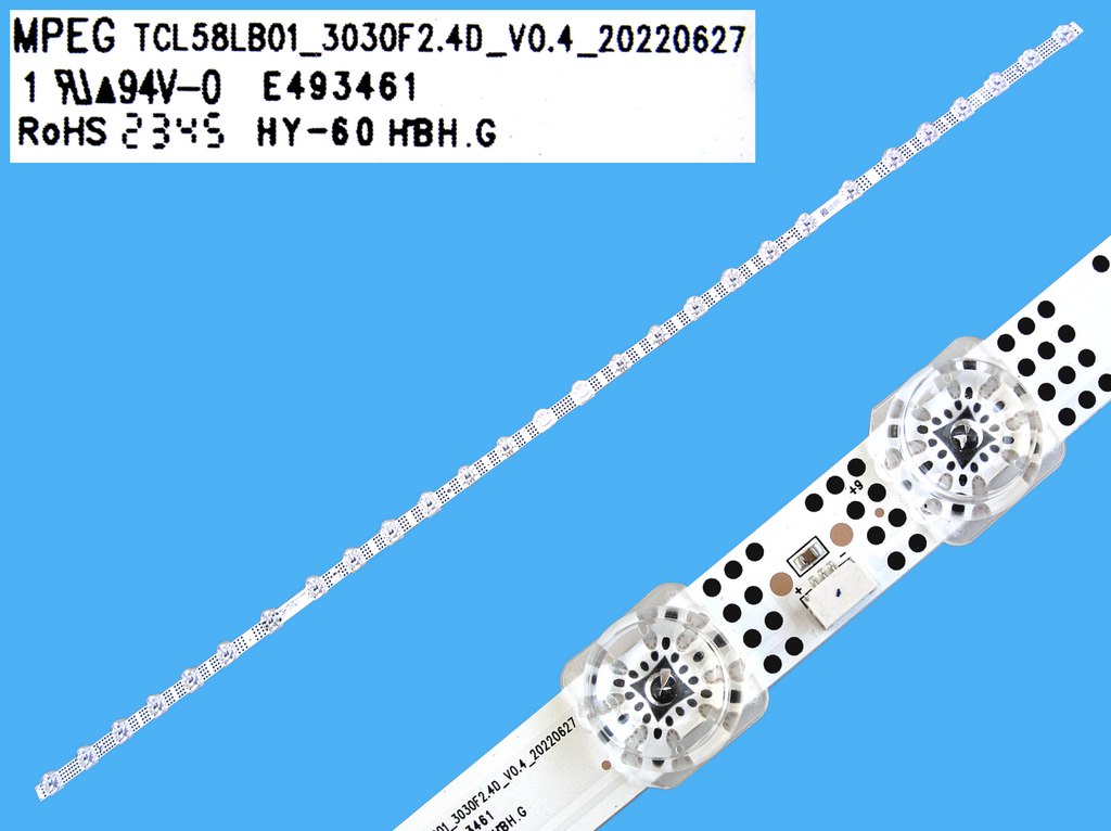 LED podsvit 1180mm, 28LED / LED Backlight 1180mm - 28 D-LED  MPEG TCL58LB01_3030F2.4D_V0.4_20220627 / B0101-000581
