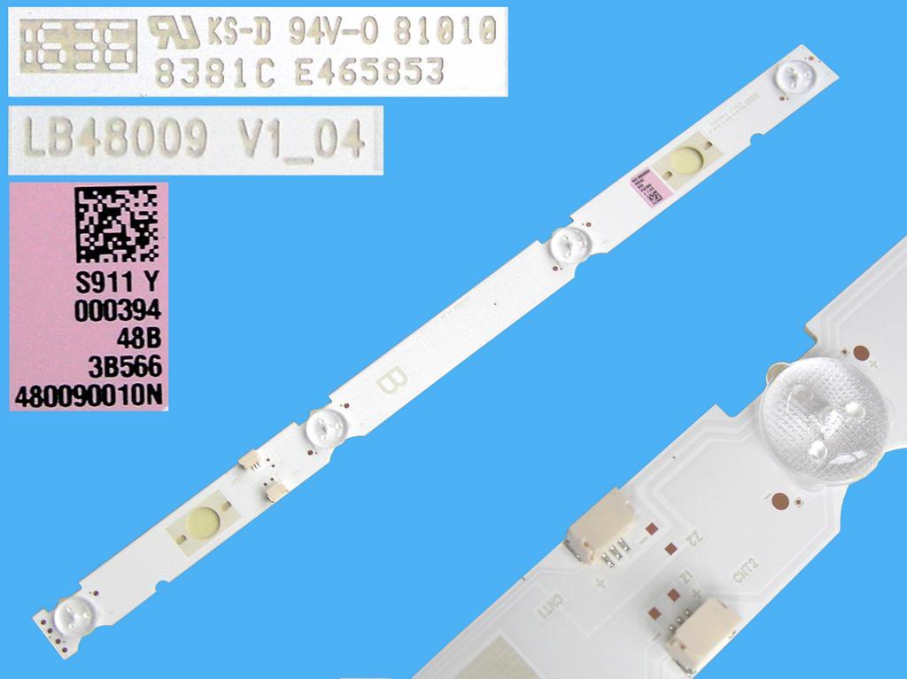 LED podsvit 362mm, 4LED / LED Backlight 362mm - 4DLED, 480080010N / LB48009 V1_04 B-type
