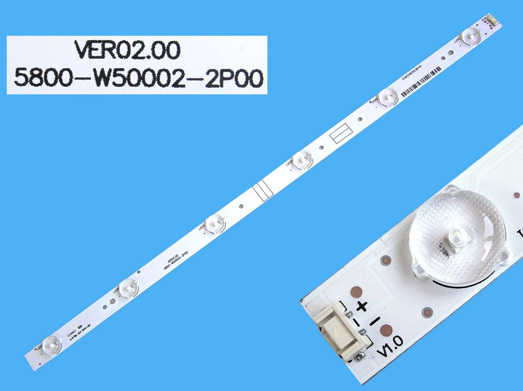 LED podsvit 488mm, 6LED / LED Backlight 488mm - 6DLED, 5800-W50002-2P00  VER02.00 / TCW3V6D503B161