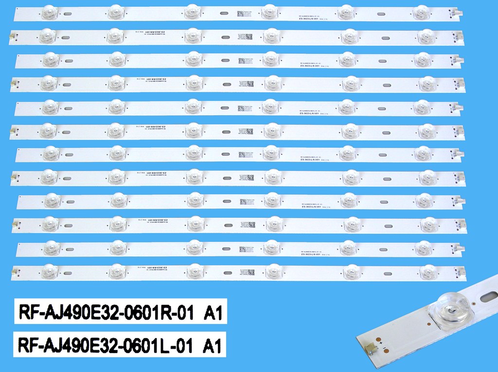 LED podsvit 500mm sada Sharp celkem 12 pásků / D-LED Backlight RF-AJ490E32-0601L-01 A1 + RF-AJ490E32-0601R-01 A1