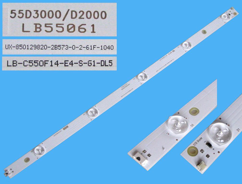 LED podsvit 510mm, 5LED / LED Backlight 510mm - 5 D-LED, LB55061, UX-850129820-2B573