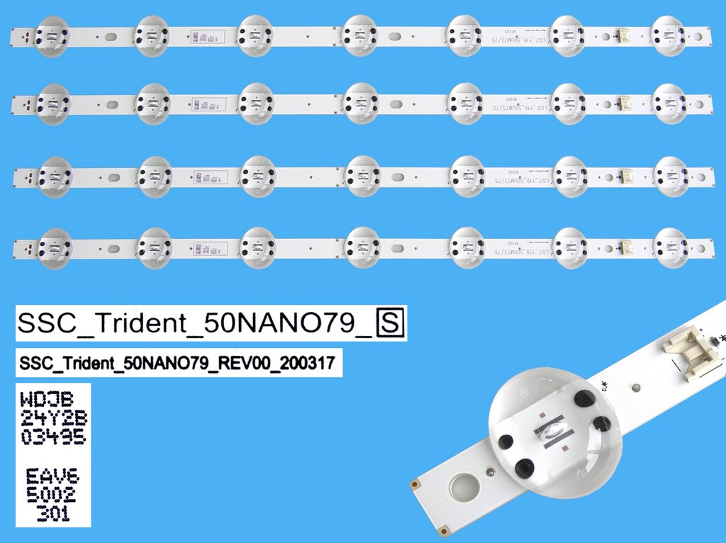 LED podsvit 520mm sada LG 50NANO79 celkem 4 kusy / DLED Backlight 7 D-LED, SSC_Trident_50NANO79_REV00 / EAV65002301