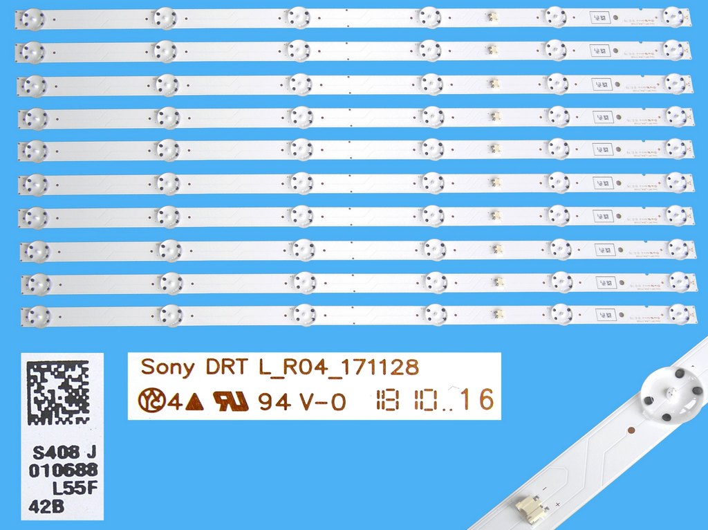 LED podsvit 530mm sada Sony celkem 10 pásků / DLED Backlight - 6 D-LED, Sony DRT L_R04_171128, 010688