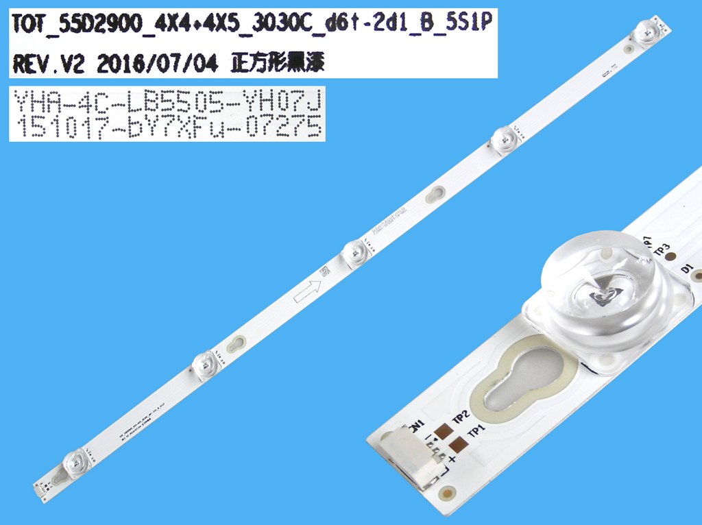 LED podsvit 535mm, 5LED / DLED Backlight 535mm - 5DLED, T0T-55D2900-4x4+4x5_3030C_D6T / LB5505 / 151017