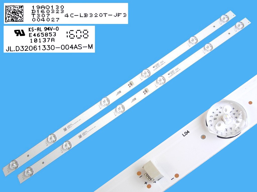 LED podsvit 553mm sada TCL celkem 2 kusy / DLED Backlight 6DLED, JLD32061330-004AS-M / 4C-LB320T-JF3 / PB08D554173BL051-005H