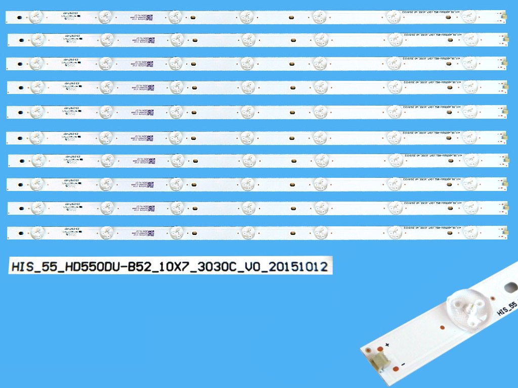 LED podsvit 559mm sada Hisense celkem 10 pásků / LED Backlight 559mm - 7 D-LED HIS-55-HD550DU-B52_10X7_3030C_V0_20150112