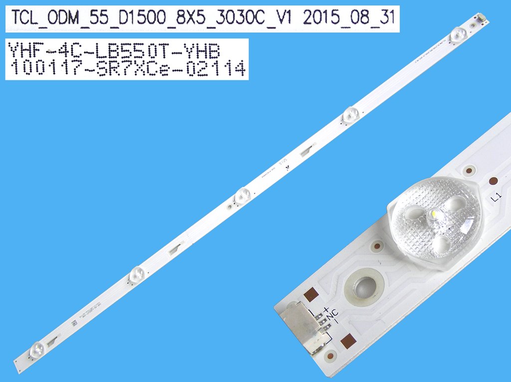 LED podsvit 572mm, 5LED / DLED Backlight 572mm - 5DLED, TCL_ODM_55_D1500_8x5_3030C_V1 / 006-P1K3486A / YHF-4C-LB550T-YHB / 55D1500