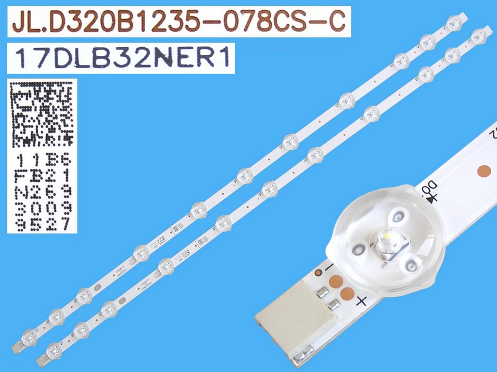 LED podsvit 575mm, sada Vestel celkem 2 pásky / LED Backlight 575mm - 11DLED 17DLB32NER1 / JL.D320M1235-078CS-C / 30099527 / 30099524