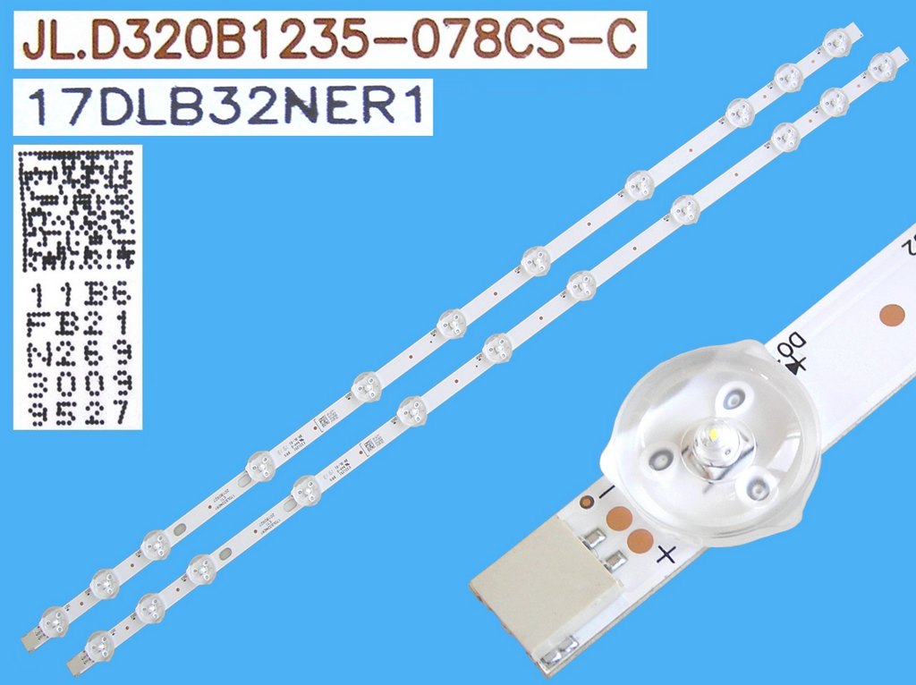 LED podsvit 575mm, sada Vestel celkem 2 pásky / LED Backlight 575mm - 11DLED, 30099524 JL.D320M1235-078CS-C / 30099527 17DLB32NER1