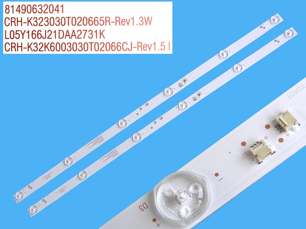 LED podsvit 578mm sada Sencor celkem 2 kusy / LED Backlight 578mm - 6DLED, ZX32ZC332M06A2 V1, 8149010732028 / CRH-K32K6003030T020666CJ