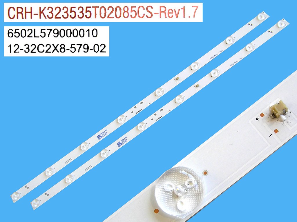 LED podsvit 578mm sada Sencor celkem 2 kusy / LED Backlight 578mm - 8DLED, 6502L579000010 / 12-32C2X8-579-02 / CRH-K323535T02085CS-REV1.7 