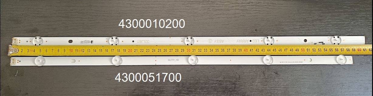 LED podsvit 590mm, sada LG celkem 2 pásky / LED Backlight 590mm - 5DLED,  32LH51_HD / SSC_32inch_HD_REV05_150925, LGD320N5 / EAV63192708