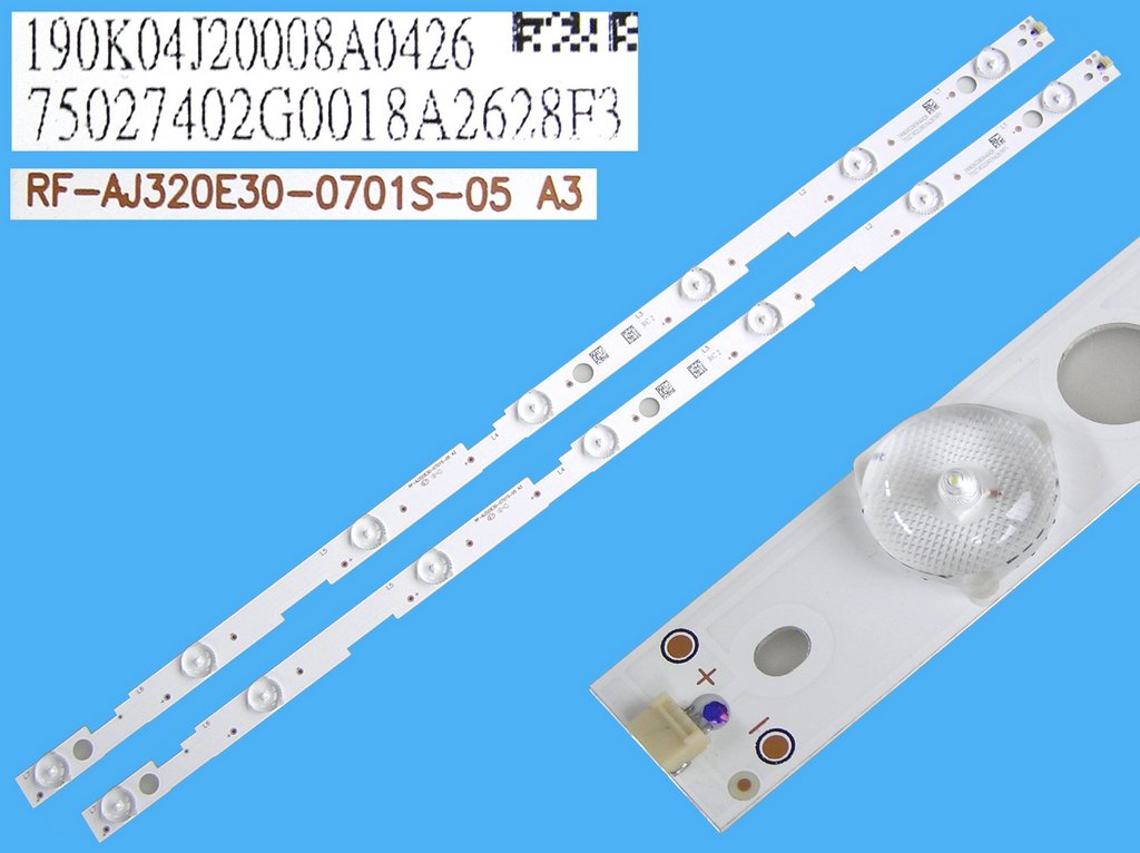 LED podsvit 595mm sada Sharp celkem 2 pásky / LED Backlight 595mm - 7DLED, RF-AJ320E30-0701S-005 A3 / 190K04J20008A0426