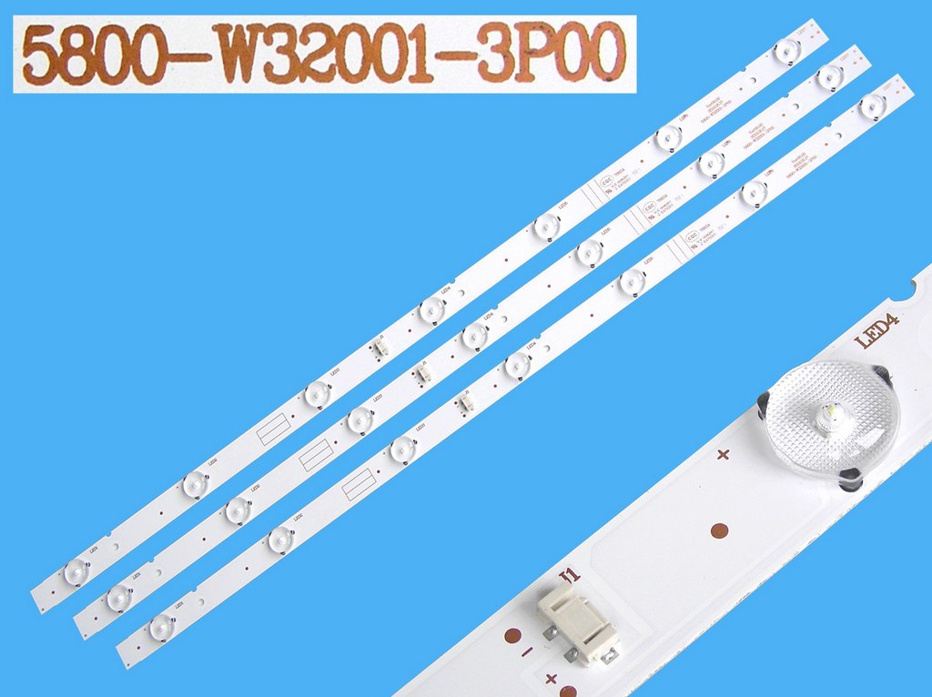 LED podsvit 605mm sada China TV celkem 3 pásky / LED Backlight 7 D-LED 5800-W32001-3P00