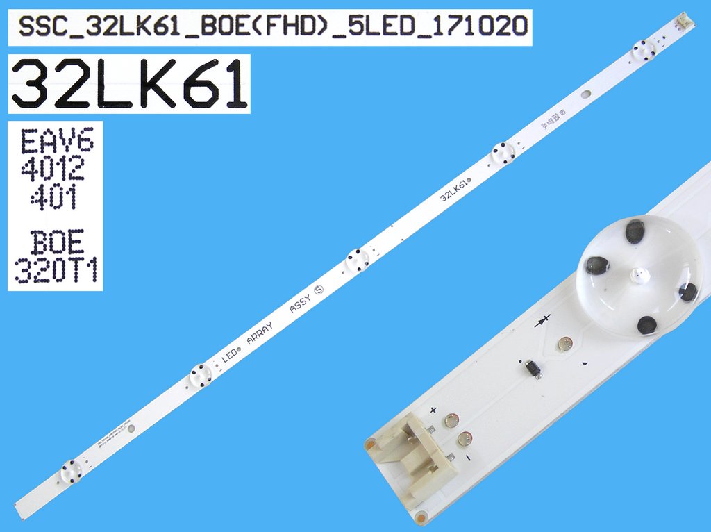 LED podsvit 615mm, 5LED / DLED Backlight 615mm - 5DLED, 32LK61, EAV64012401 / SSC_32LK61_BOE(FHD)_5LED