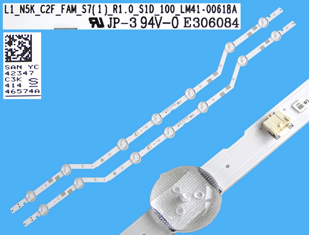 LED podsvit 620mm sada Samsung BN96-46574A celkem 2 kusy / DLED Backlight 7DLED  LM41-00618A / BN9646574A / L1_N5K_C2F_FAM_S7(1), náhradní výrobce.