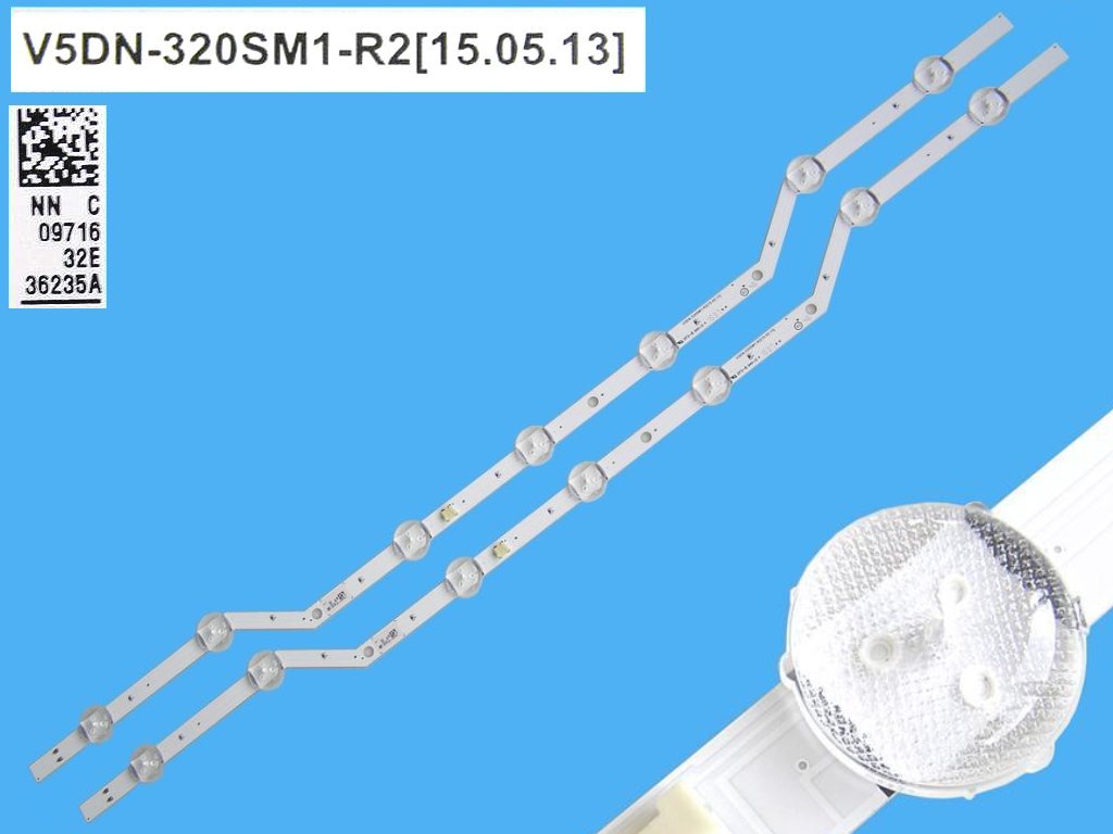 LED podsvit 620mm sada Samsung celkem 2 pásky / LED Backlight 620mm - 7DLED, V5DN-320SM1-R2 / BN96-36235A