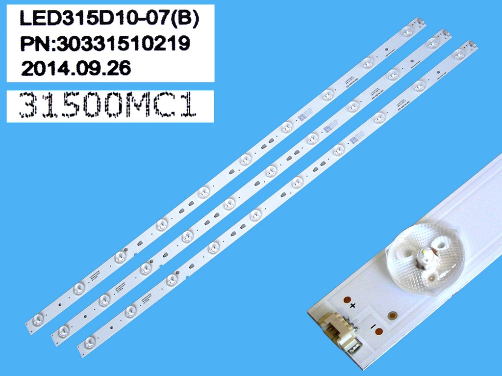 LED podsvit 636mm sada ChangHong celkem 3 kusy / LED Backlight 636mm - 10 D-LED, 30331510219, LED315D10-07