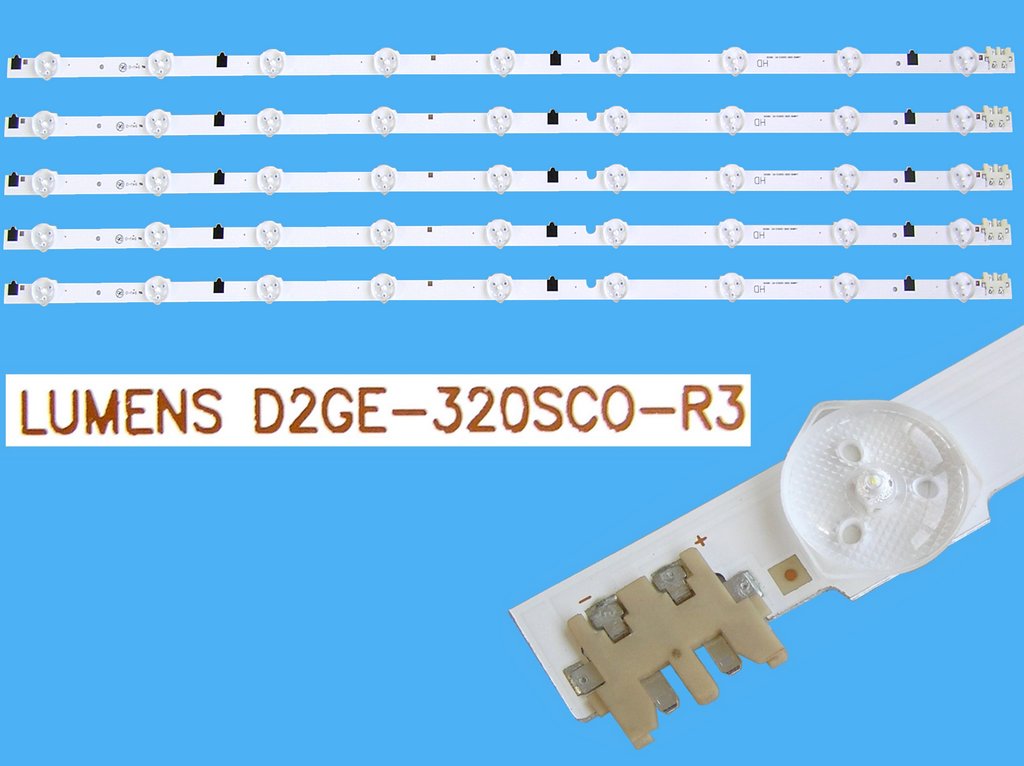 LED podsvit 648mm sada Samsung celkem 5 pásků / LED Backlight 648mm - 9LED, BN96-25299A, BN96-25300A - náhrada / D2GE-320SC0-R3