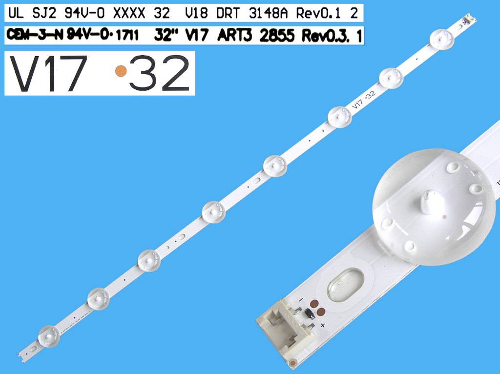 LED podsvit 660mm, 8LED / DLED Backlight 660mm - 8 D-LED, SSC_Trident_V17 32_6916L-2855B / 32 V18 DRT 6916L-3148A