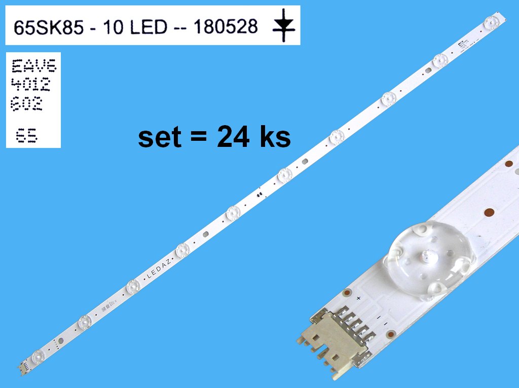 LED podsvit 665mm sada LG AGM76190201 celkem 24 pásků / DLED TOTAL ARRAY 65SK85-10LED-180528 / EAV64012602 / LEDAZ