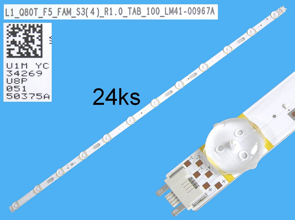 LED podsvit 685mm sada Samsung celkem 24 pásků / LED Backlight 685mm - 12 D-LED, BN96-50375A / LM41-00967A / L1_Q80T_F5_FAM_S3(4)_R1.0_TAB_100