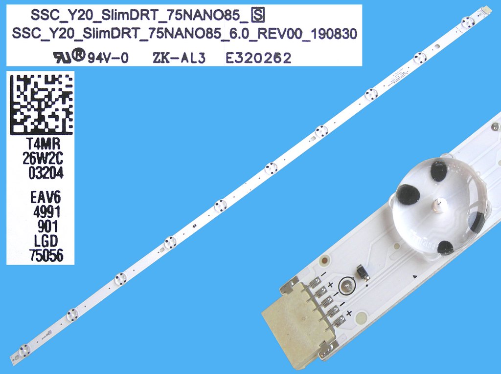 LED podsvit 783mm, 10LED / DLED Backlight 783mm - 10 D-LED, SSC_Y20_SlimDRT_75NANO85 / LGD75059 / EAV64991901