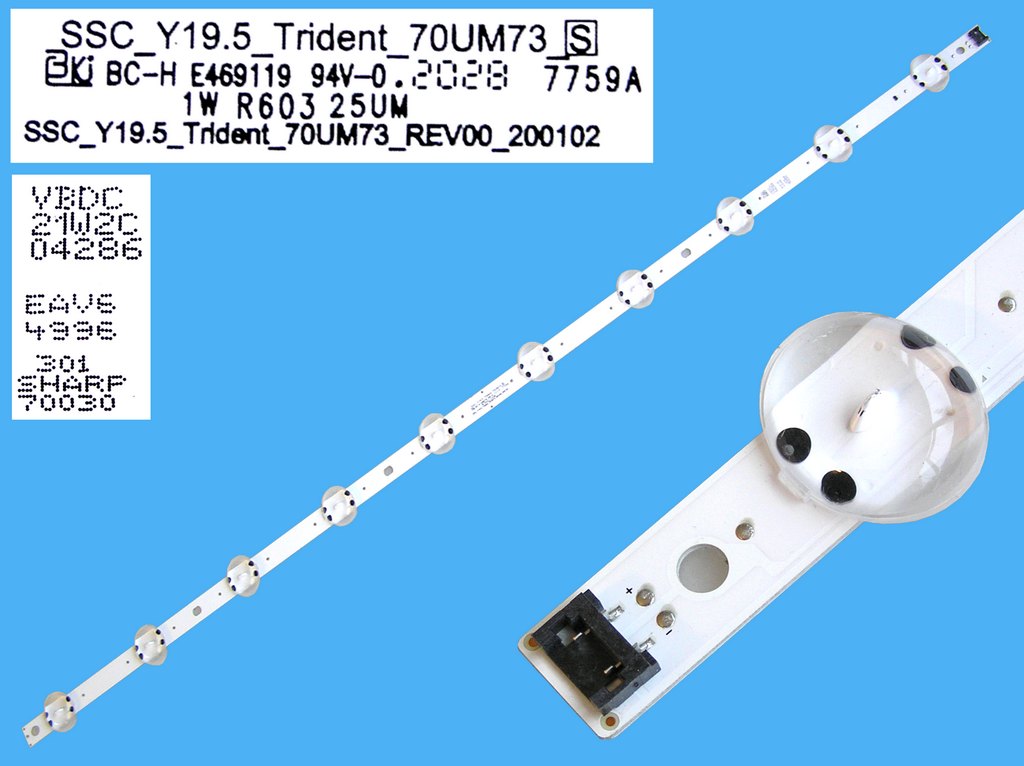 LED podsvit 788mm, 10LED / DLED Backlight 788mm - 10 D-LED, SSC_Y19.5_Trident_70UM73, EAV64996301