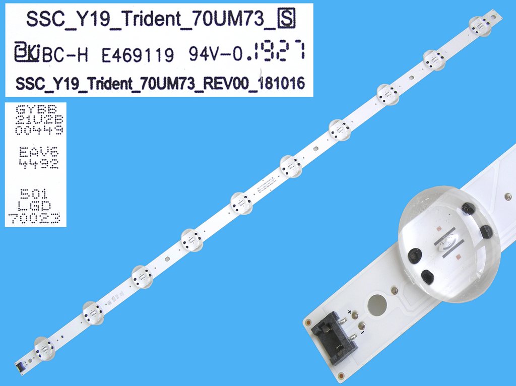 LED podsvit 788mm, 10LED / DLED Backlight 788mm - 10 D-LED, SSC_Y19_Trident_70UM73, EAV64492501
