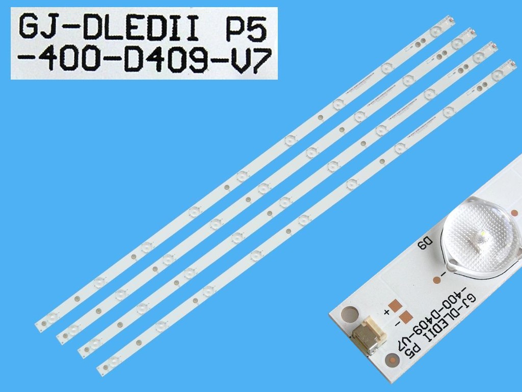 LED podsvit 798mm sada Philips 40" celkem 4 pásky / LED Backlight Assy 705TLB401800676A0 / GJ-DLEDII P5-400-D409-V7 / LB-F3528-GJ40409-H