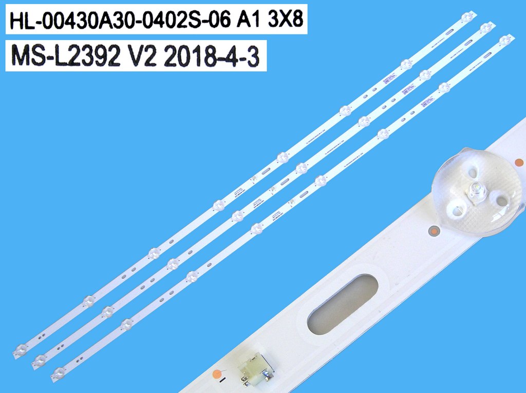 LED podsvit 800mm sada China TV celkem 3 kusy / LED Backlight 800mm - 8DLED  HL-00430A30-0402S-06 A1 3X8 / MS-L2392 V2 2018-4-3 