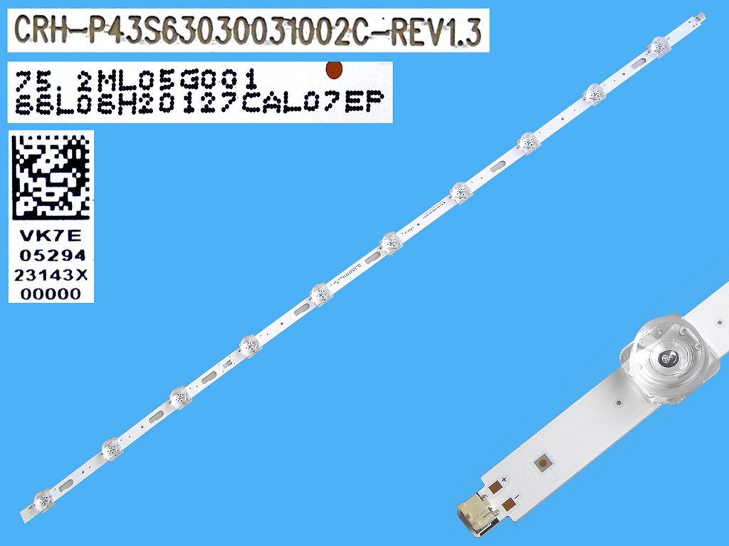 LED podsvit 805mm, 10LED / LED Backlight 805mm - 10 D-LED CRH-P43S63030031002C Rev1.3