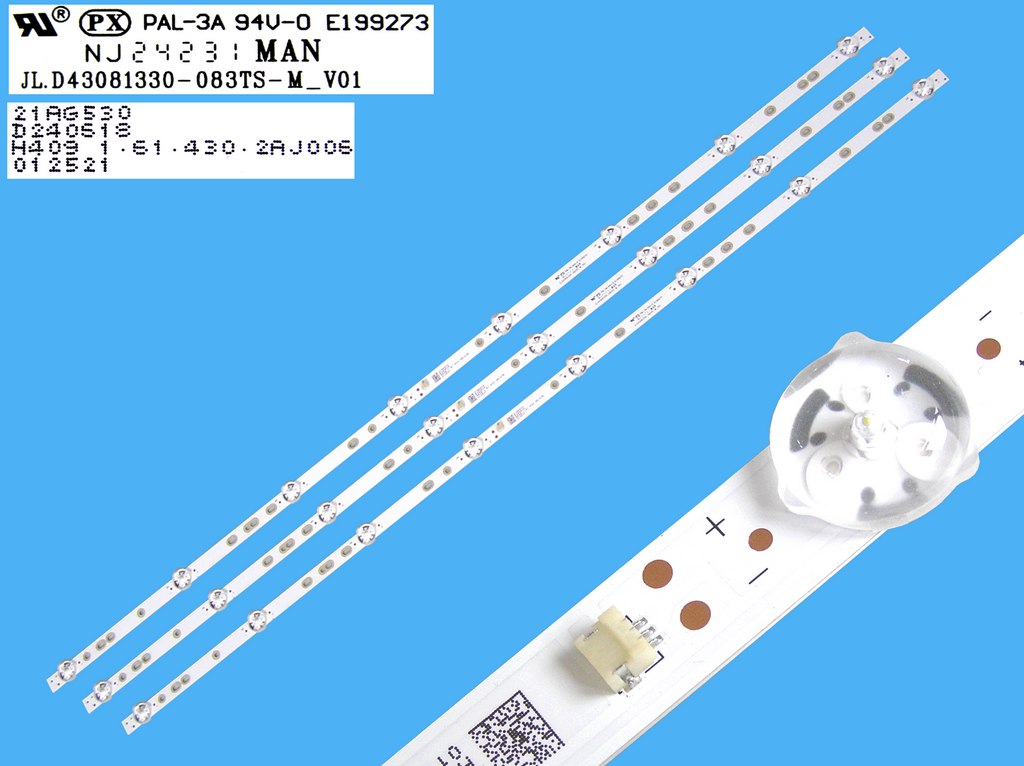 LED podsvit 810mm sada Sencor 43" celkem 3 kusy / D-LED BAR. 43"FHD JL.D43081330-083TS-M_V01 / 21AG530