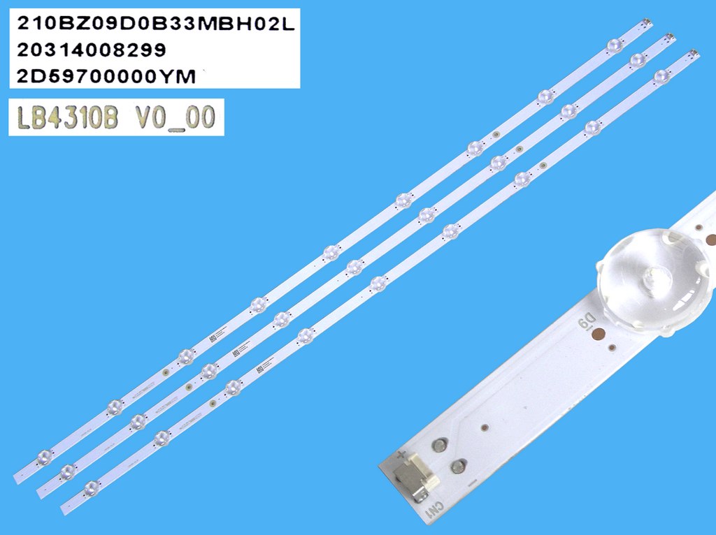 LED podsvit 840mm sada Philips 210BZ09D0B33MBH02L celkem 3 pásky / DLED TOTAL ARRAY 705TLB43B33MBH02L / LB4310B V0_00