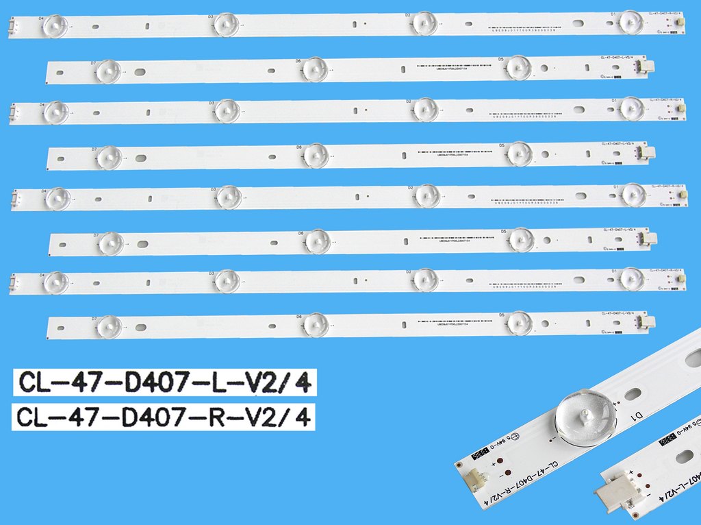 LED podsvit 903mm, sada Philips celkem 8 pásků / D-LED Backlight 903mm CL-47-D407-L-V2/4 + CL-47-D407-R-V2/4