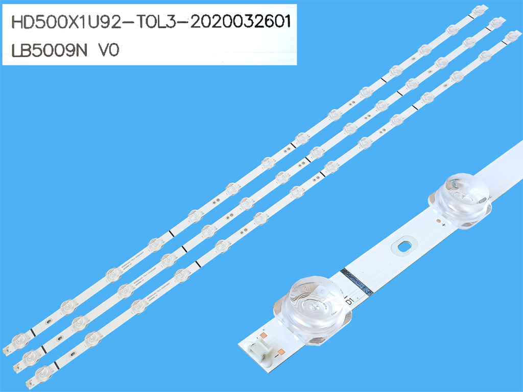 LED podsvit 914mm sada Hisense celkem 3 kusy  / LED Backlight  14 D-LED  LB5009N V0 / HD500X1U92-T0L3 HBH-L2 / T1241498 / BD500X1U-LB92T0L3-5-14 / HD500X1U91-L3 / BX500X1U91  náhradní výrobce