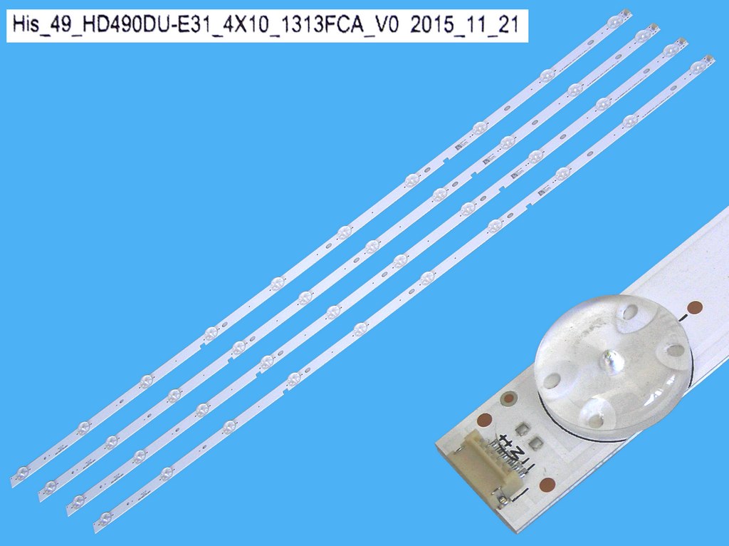 LED podsvit 940mm sada Hisense HD490DU-E31 celkem 4 kusy / LED Backlight 940mm  His_HD490DU-E31_4X10_1313FCA_V0