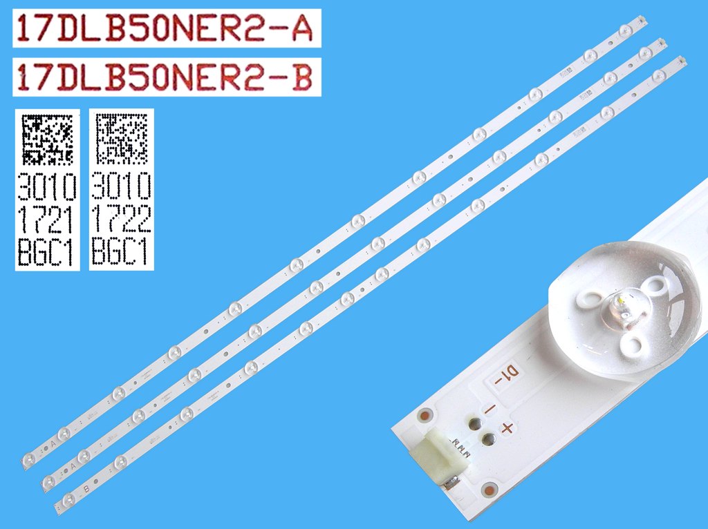 LED podsvit 940mm sada vestel 23588758 celkem 3 pásky / D-LED BAR. 17DLB50NER2-A / 30101721 + 17DLB50NER2-B / 30101722