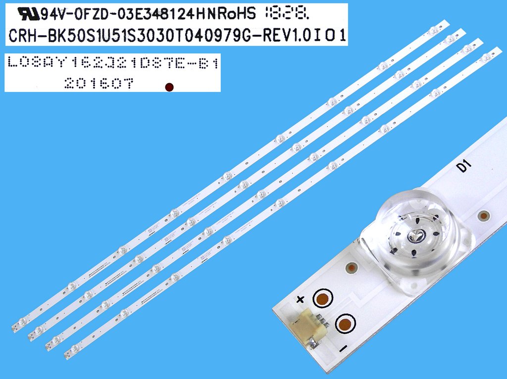LED podsvit 960mm sada Hisense BK50S1U celkem 4 kusy / LED Backlight 960mm  CRH-BK50GS1U51S3030T040979G-REV1.0 / LOSAY162J21D87E-B1
