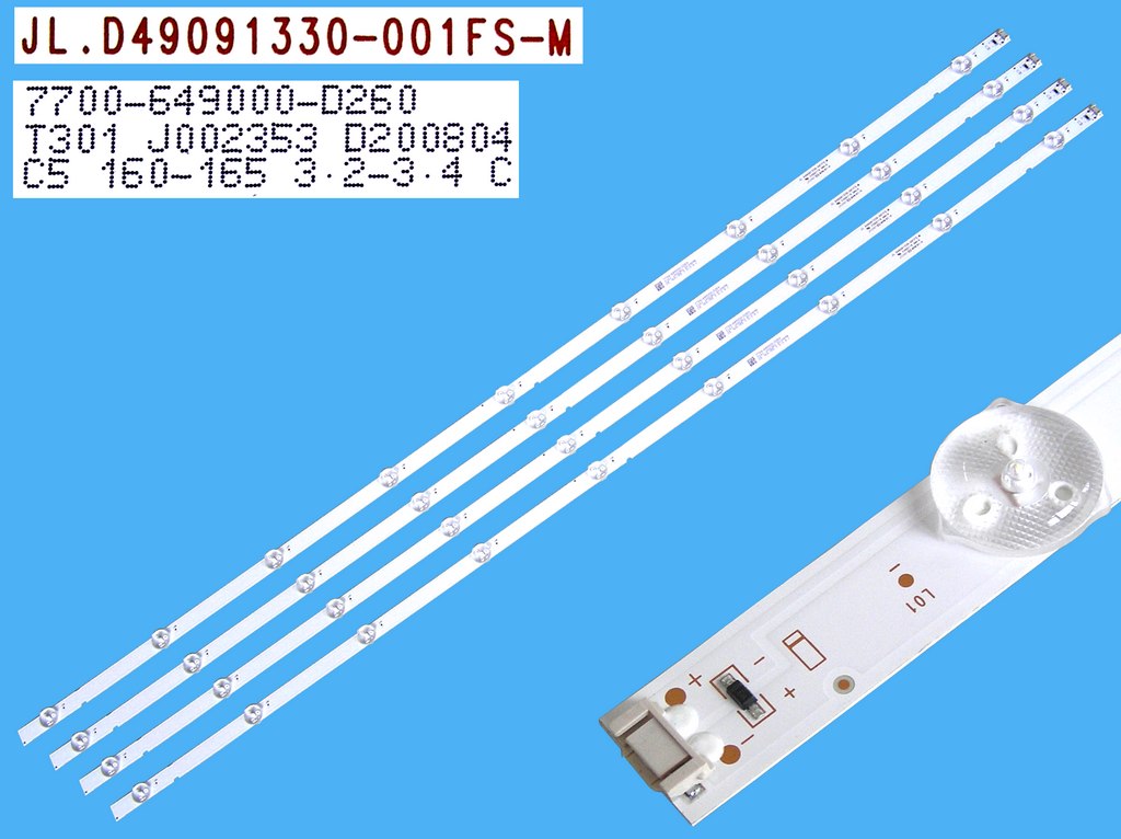 LED podsvit 965mm sada LG AGM76330303 celkem 4 pásky / DLED TOTAL ARRAY JL.D49091330-001FS / 7700-649000-D260  náhradní výrobce