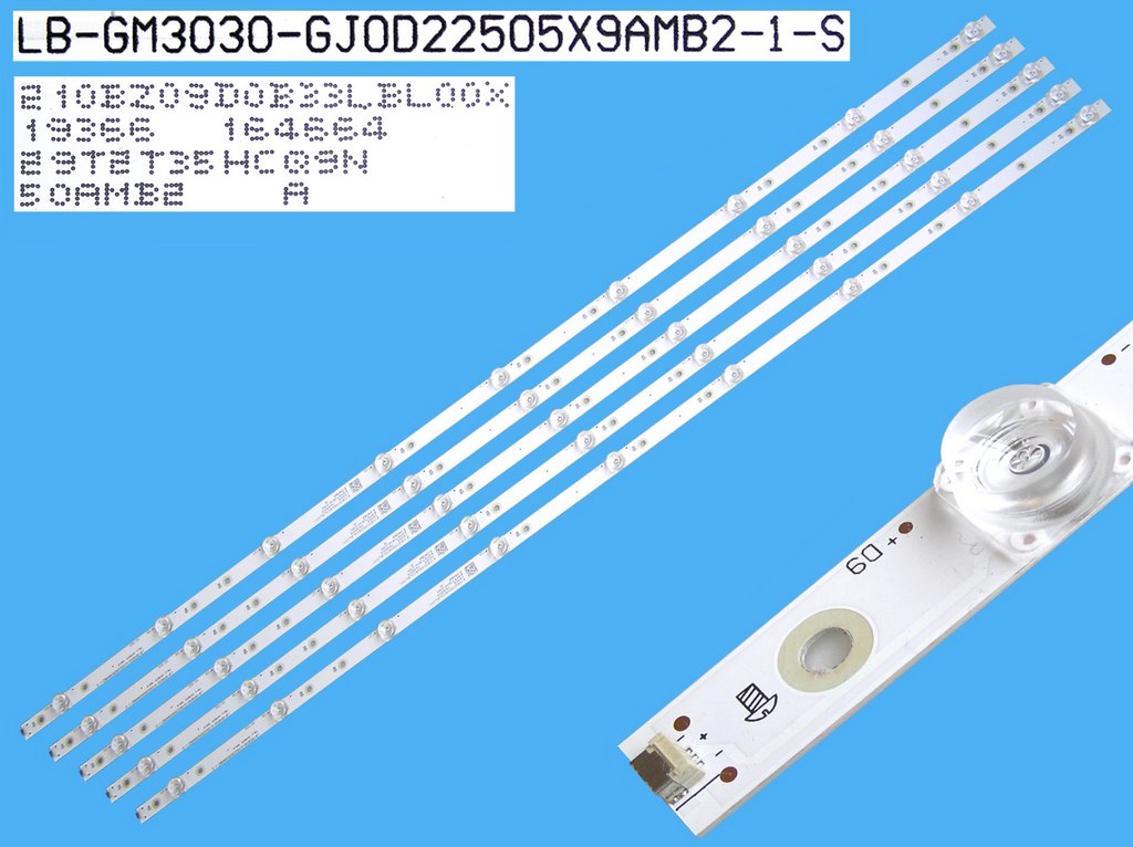 LED podsvit 970mm sada Philips celkem 5 pásků / LED Backlight - 9 D-LED LB-GM3030-GJ0D22505X9AMB2-1-S / 210BZ09D0B33LBL00X / 705TLB50B33LBL00X