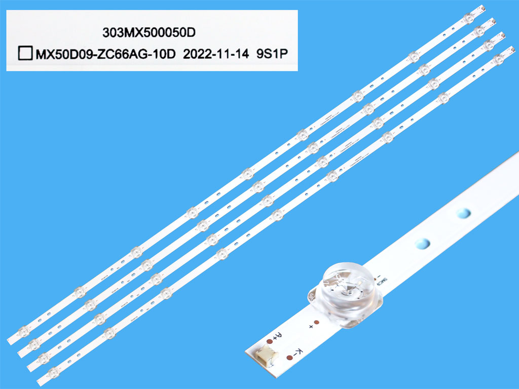 LED podsvit 972mm sada SENCOR / HYUNDAI celkem 4 pásky / D-LED BAR. 50" MX50D09-ZC66AG-10D JL.D50091330-083KS-M_V02 303MX500050D