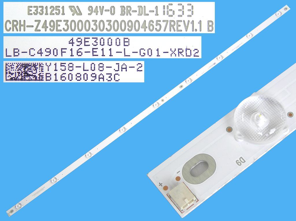 LED podsvit 975mm, 9LED / LED Backlight 975mm - 9 D-LED, CRH--Z49E300030300904657REV1.0, LB-C490F16-E11-L-G01-XRD2, 49E3000B