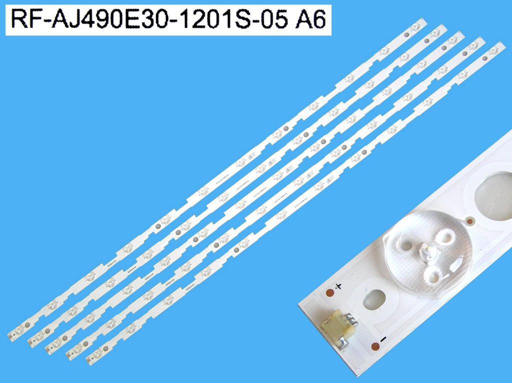 LED podsvit 980mm sada Sharp celkem 5 pásků / D-LED Backlight RF-AJ490E30-1201S-05 A6